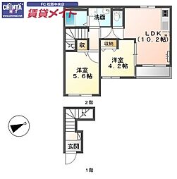 近鉄山田線 伊勢中川駅 徒歩8分 2階/-
