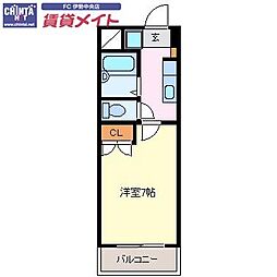 ワールドパレス 1Kの間取図画像