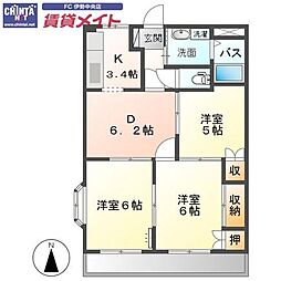 近鉄山田線 斎宮駅 徒歩32分 2階/-