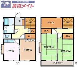 メゾンエトワール 1階3DKの間取り