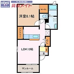 カーサ　プラシードＢ 1階/-