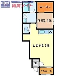 Ace’s 1階1LDKの間取り