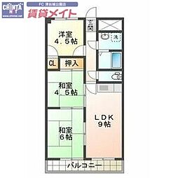 リパルティーレ津新町 B棟 2階