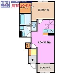 ガーデン一身田 1階