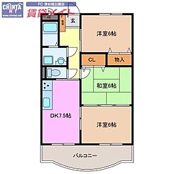 サウスヒルズＡ 2階/-