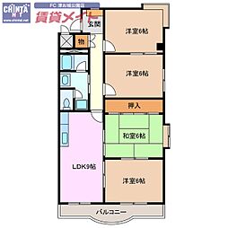 グランメゾン桜橋 4LDKの間取図画像