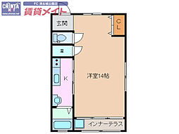 ワンルームマンション幸II 2階/-