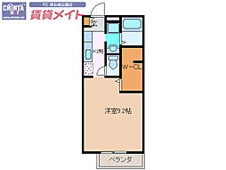 ピュアハイツ2 1Kの間取図画像