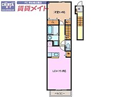 シーエレガンテ2 1LDKの間取図画像