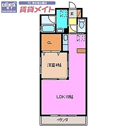 SQUARE西丸之内 1LDKの間取図画像