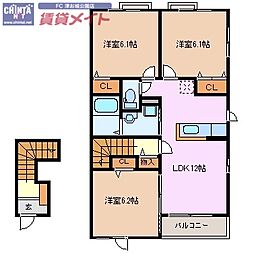 VitaSerena 3LDKの間取図画像