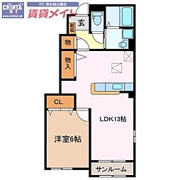サン パインテイル A 1階