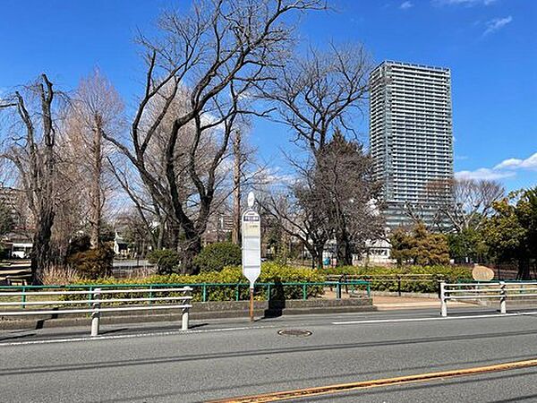 子安公園まで約900m 徒歩12分。八王子駅南口にほど近い住宅街の中にあります。子どもからお年寄りまで幅広い年齢層の利用者の多い公園です。ブランコ、複合遊具、砂場などがあります。