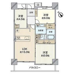 間取図画像 3LDK