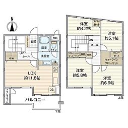 アンビエント小倉B棟 5DKの間取図画像