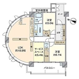 サンパーク青山 2SLDKの間取図画像