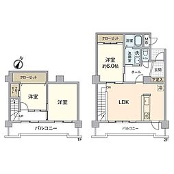 リヴィエール折尾2 3LDKの間取図画像