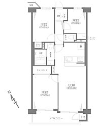 コスモ町屋 3LDKの間取図画像