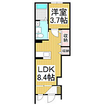 長野県塩尻市大字塩尻町（賃貸アパート1LDK・1階・31.97㎡） その2