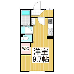 フレグランス桔梗 ワンルームの間取図画像