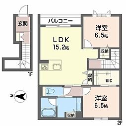 エターナルII 2LDKの間取図画像