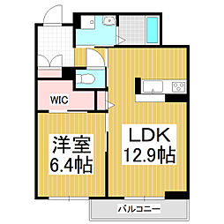 MasttownBrownieB 1LDKの間取図画像