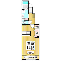 ヴィオーラ大門 ワンルームの間取図画像