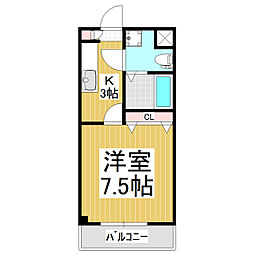 イーグルハイツ 1Kの間取図画像
