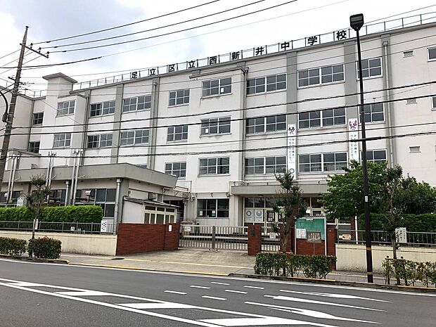 周辺環境-中学校(750m)西新井中学校