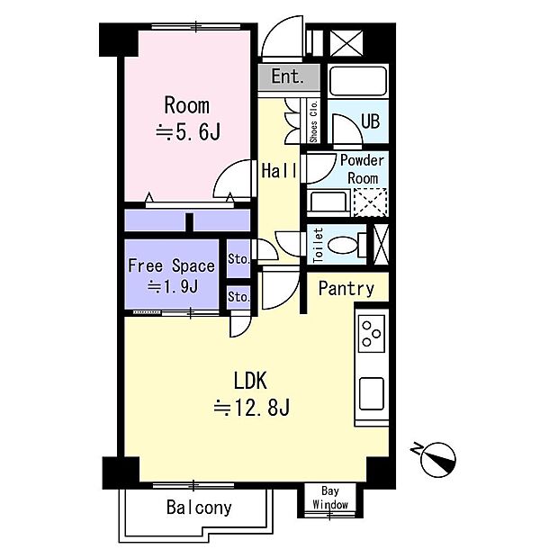 1LDKの綺麗なお部屋です。