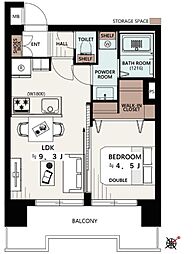 成増ローヤルコーポ 1LDKの間取図画像