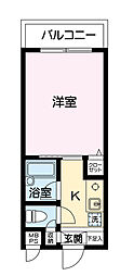 第6浅岡ビル 1Kの間取図画像
