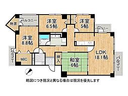 シーアイマンション須磨エクシード 4LDKの間取図画像
