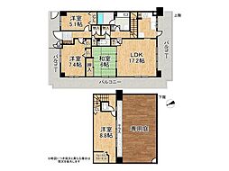 東急ドエルアルス明石朝霧台 4LDKの間取図画像