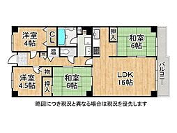 ネオコーポ明舞壱番館 4LDKの間取図画像