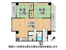 エーデルハイム大蔵谷 2LDKの間取図画像