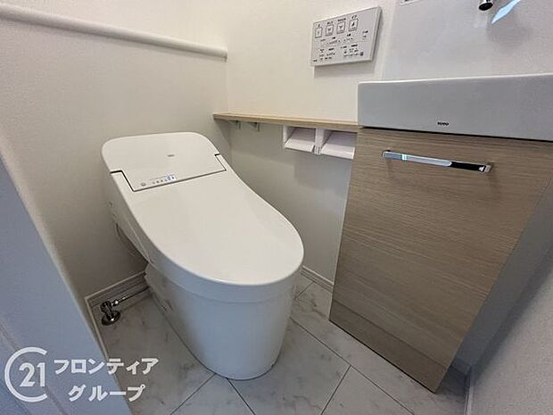 各階トイレ付きで忙しい朝も混み合わず便利