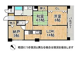 ライオンズマンション西舞子第2 2SLDKの間取図画像
