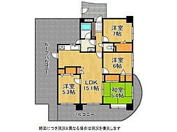 プレステージ明石魚住アルカンシェル 4LDKの間取図画像