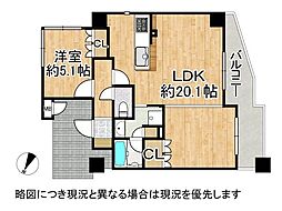 ワコーレ明石グリーンプロムナード 1LDKの間取図画像