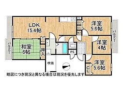ガーデンビラ舞子1号棟 4LDKの間取図画像
