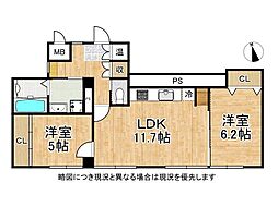 間取図画像 2LDK