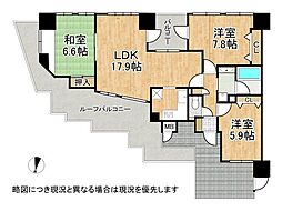 アーバンビレッジ須磨アクティス 3LDKの間取図画像