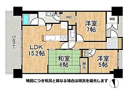 ワンズヒル神戸鹿の子台 3LDKの間取図画像