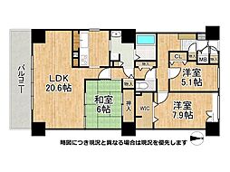 ネクステージ西神中央C棟 3LDKの間取図画像