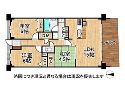 ワコーレ舞子海岸通 3LDKの間取図画像