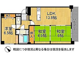 西神戸セントポリア2号館 3LDKの間取図画像