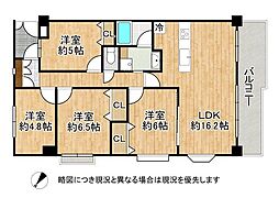 ダイアパレス西明石 4LDKの間取図画像