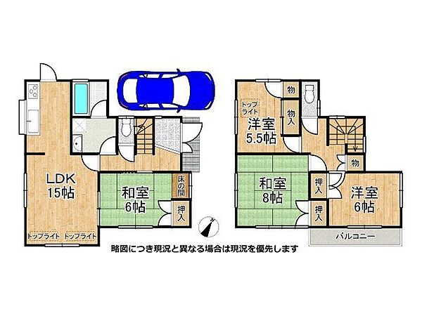 洋室と和室がバランス良く配置された4LDKの間取りです！全居室収納完備！