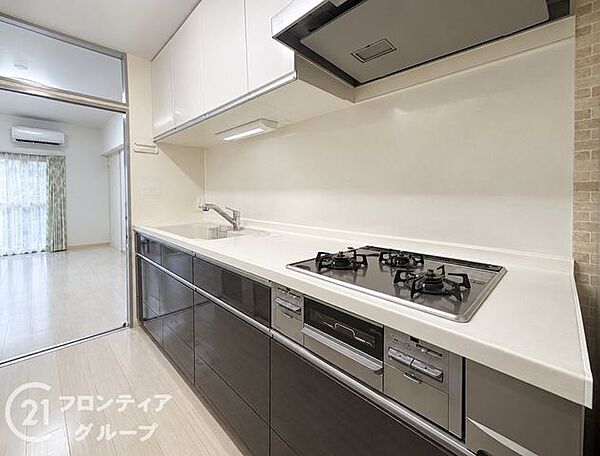 収納が充実しており、キッチン用品をすっきりと整理できる便利な空間です